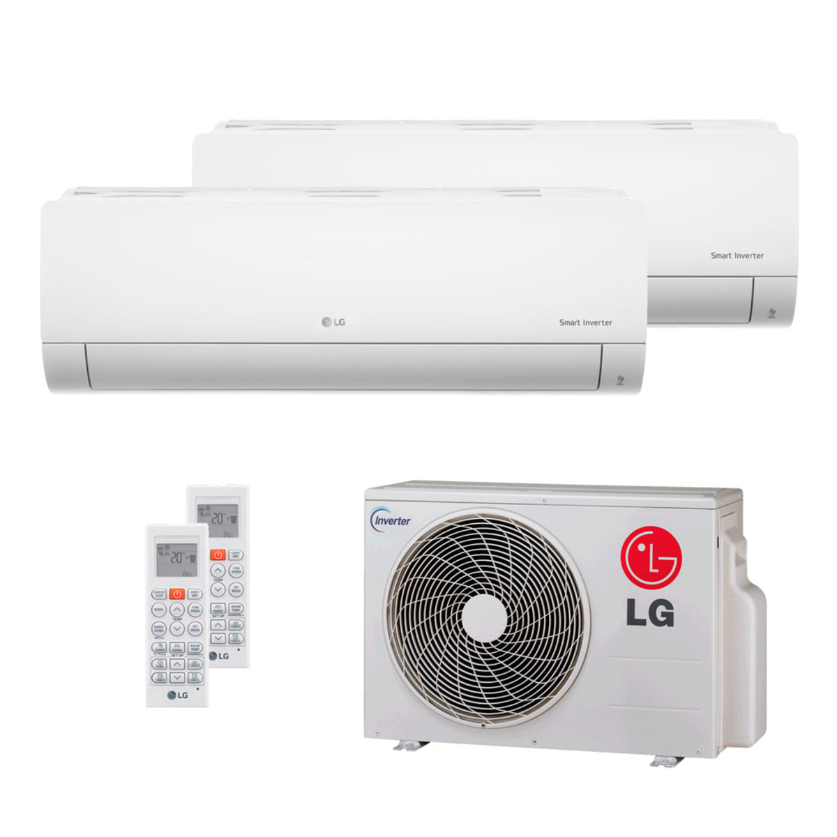 Ar Condicionado Multi Split Inverter Lg 18.000 Btus (2X Evap Hw 8.500) Quente/Frio 220V