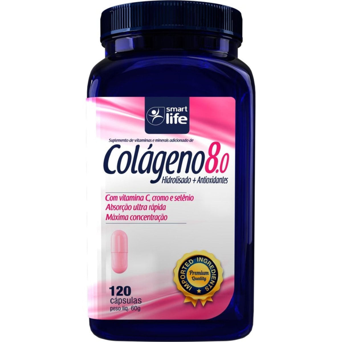 Colágeno Hidrolisado 8.0 Com 120 Cápsulas