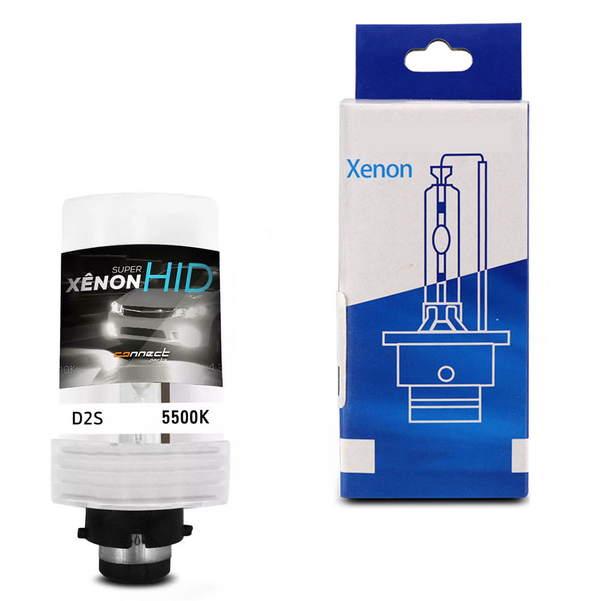 Lâmpada Xênon Reposição D2s P32d-2 5500K 35W 12V Luz Branca Aplicação Farol