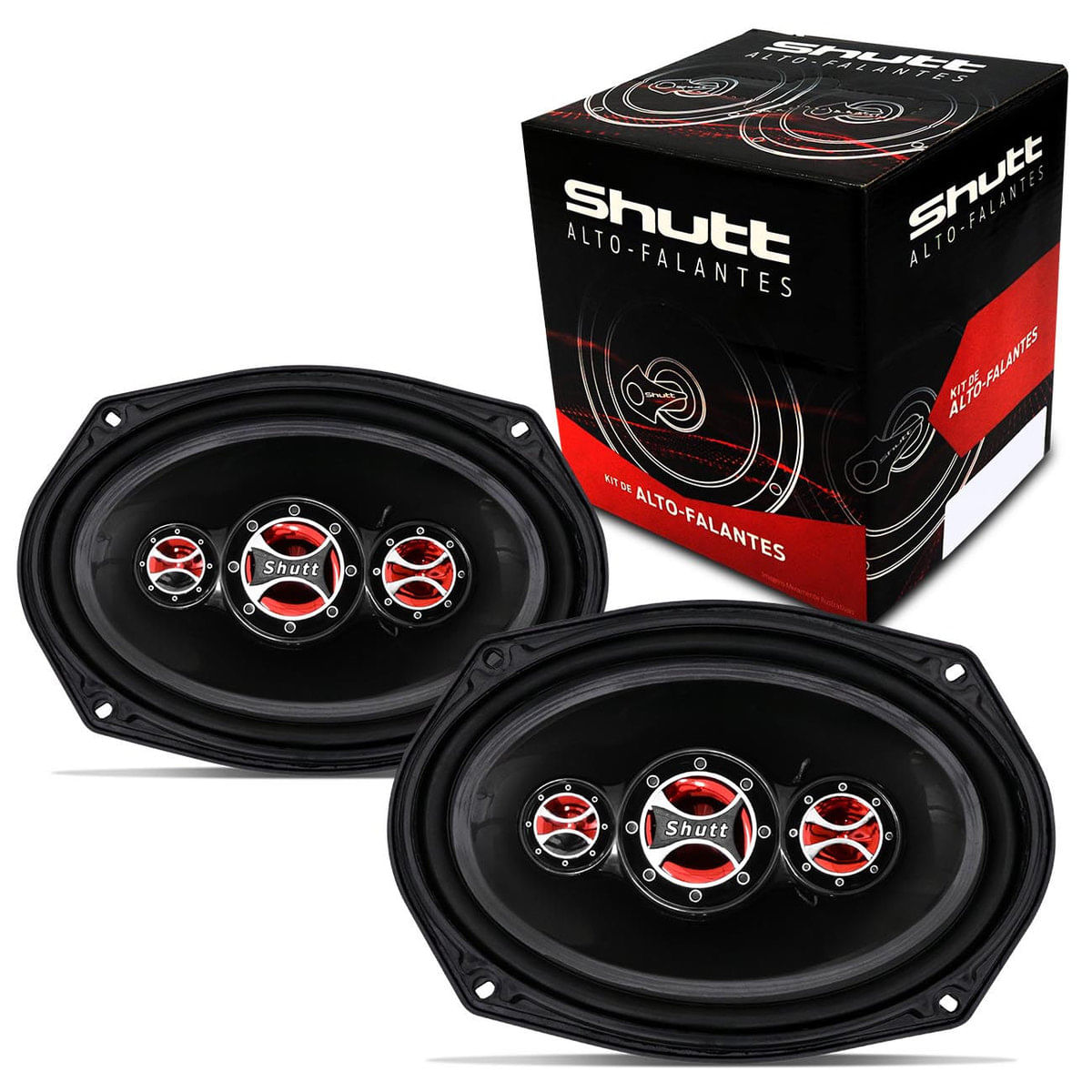 Alto Falante 6X9 Polegadas 220W Rms 4 Ohms Shutt Sh.6911 Quadriaxial Bobina Simples Par