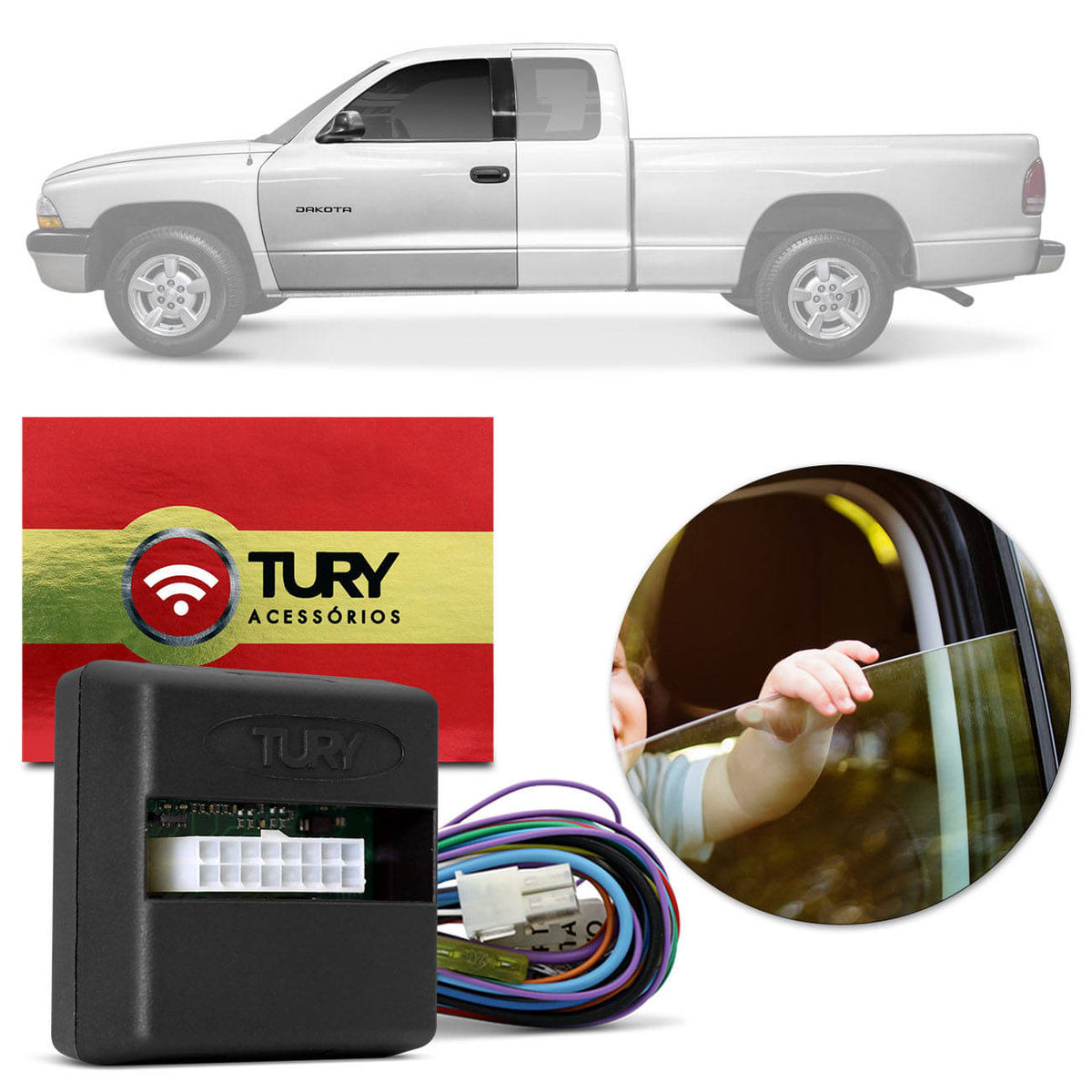 Módulo Vidro Elétrico Dodge Dakota Cabine Simples E Estendida 98 A 01 2 Portas Tury Pro 2.18