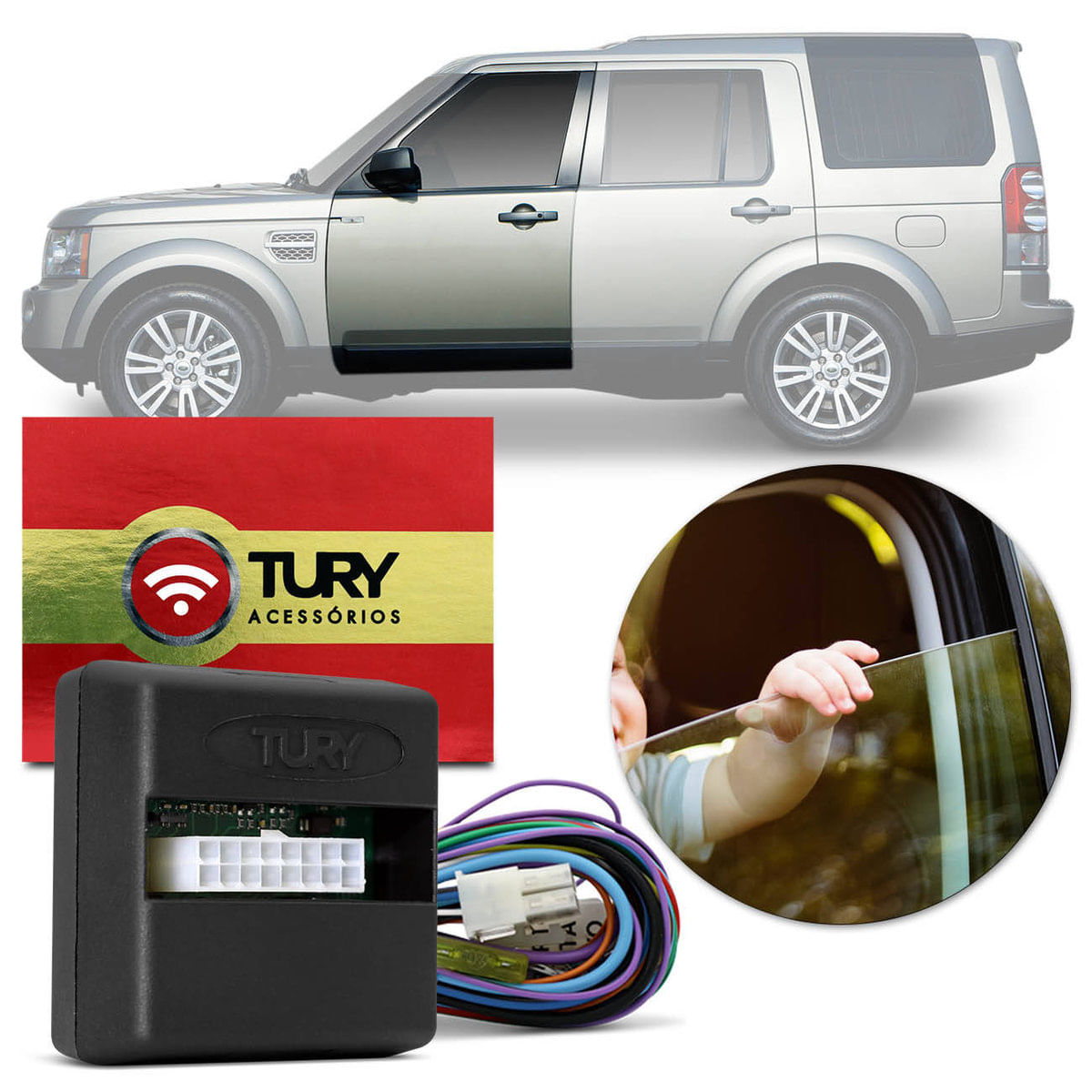 Módulo Vidro Elétrico Land Rover Defender 10 11 Discovery 08 09 10 11 2 Portas Tury Pro 2.18