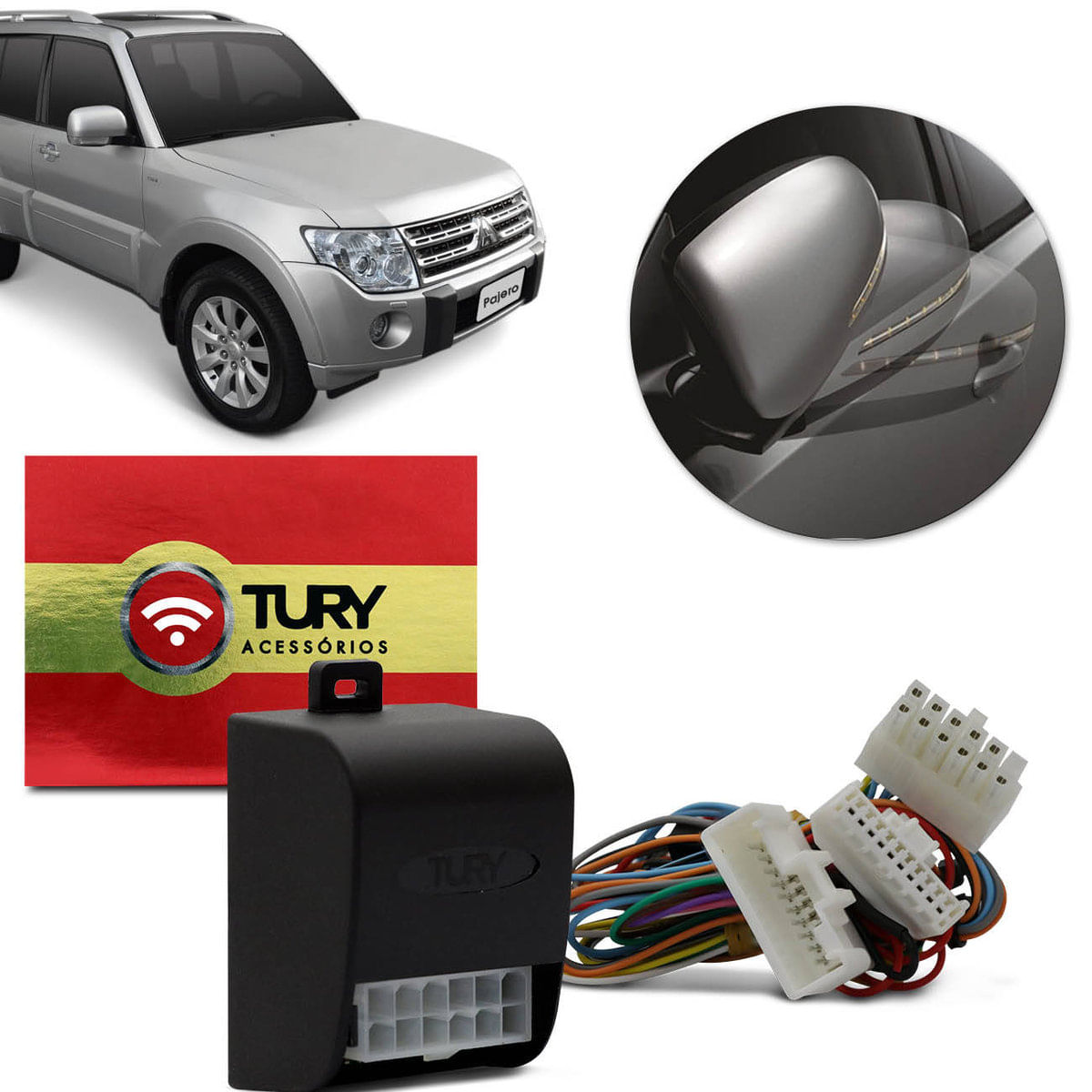 Módulo Rebatimento Retrovisor Elétrico Mitsubishi Pajero Full E Dakar L200 Triton Tury Park 2 A