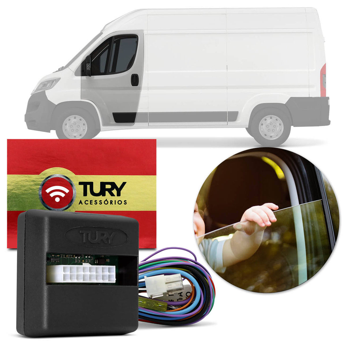 Módulo Vidro Elétrico Citroen Berlingo 00 A 07 Jumper 05 A 15 2 Portas Antiesmagamento Tury Pro 2.18