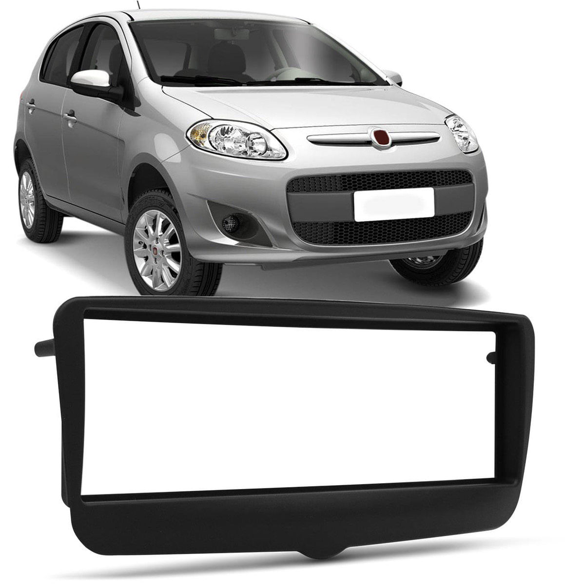 Moldura Painel 1 Din Palio 2011 A 2017 Grand Siena 2012 A 2018 Preto Para Player Encaixe Perfeito