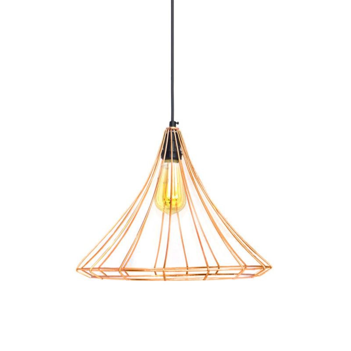 Pendente Aramado Chapéu Tom Dixon Cobre Para 1Xe27