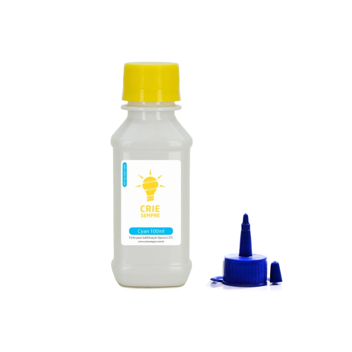 Tinta Sublimática Para Epson L375 Premium Crie Sempre Cyan 100Ml