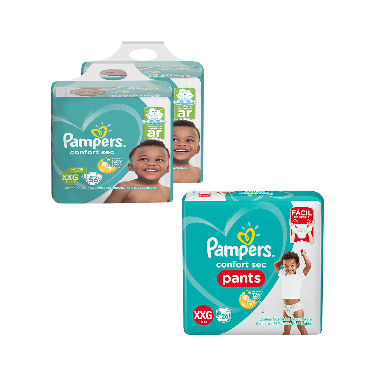 B1-2-5516056-1-5129427_Kit-de-Fraldas-Pampers-Confort-Sec-XXG-Super-112-Unidade---Fraldas-Pampers-Confort-Sec-Pants-XXG-Mega-26-Unidades_1_Zoom