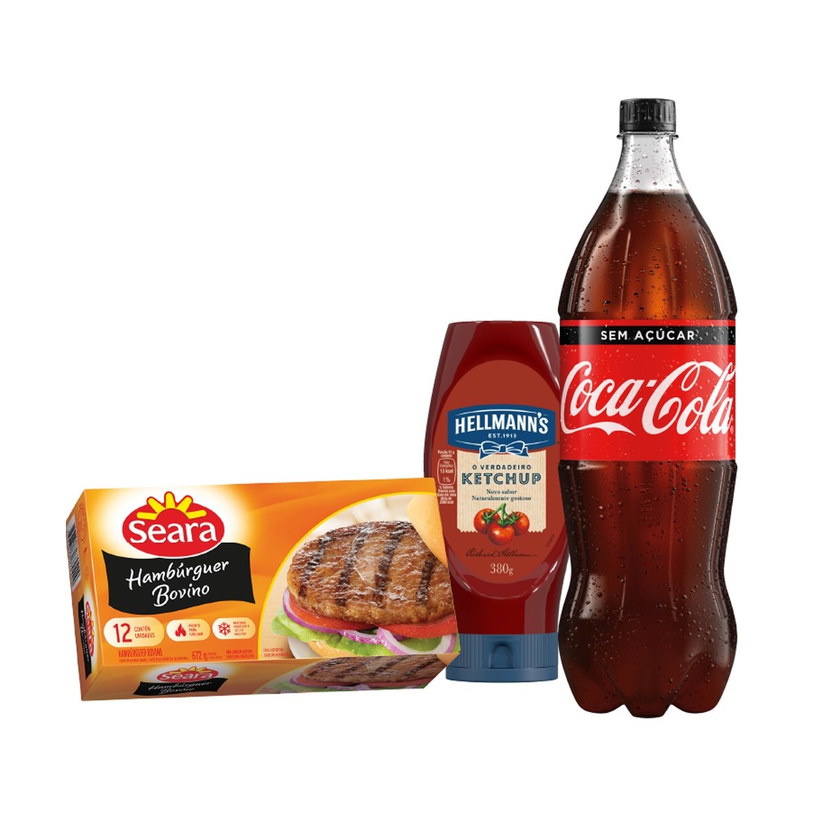 B1-7822456-9362436-9271112_Combo-1-Coca-Cola-Sem-Acucar-2litros---1-Ketchup-Hellmanns-380g---Hamburguer-Bovino-Seara-672g_1_Zoom