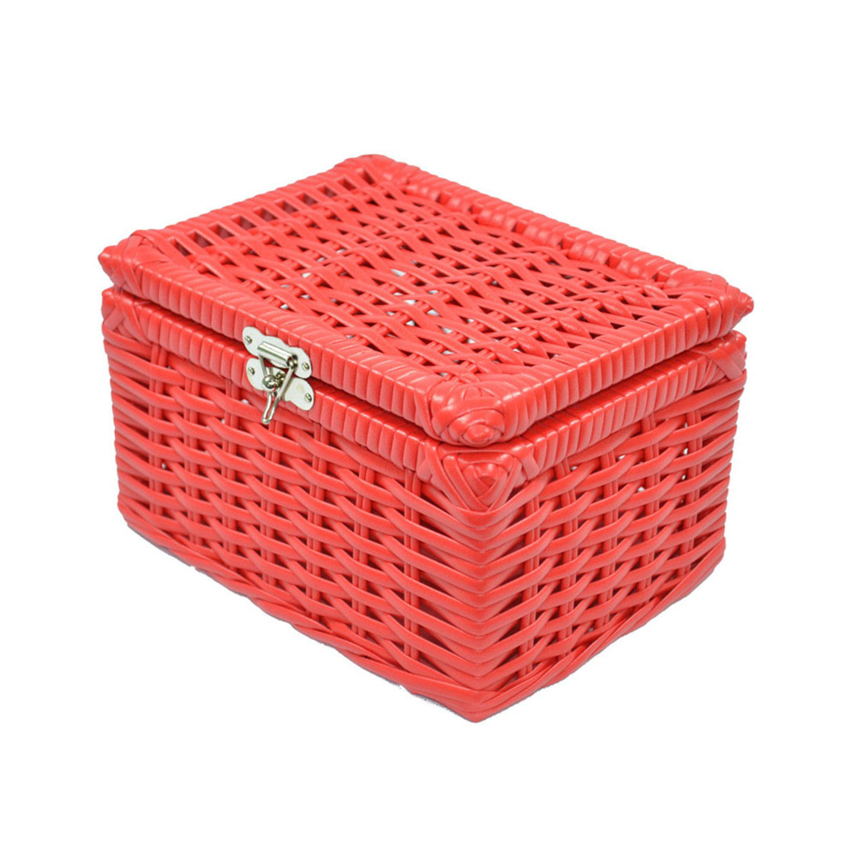 Caixa Colors C/ Fecho 20X15x12 Vermelho