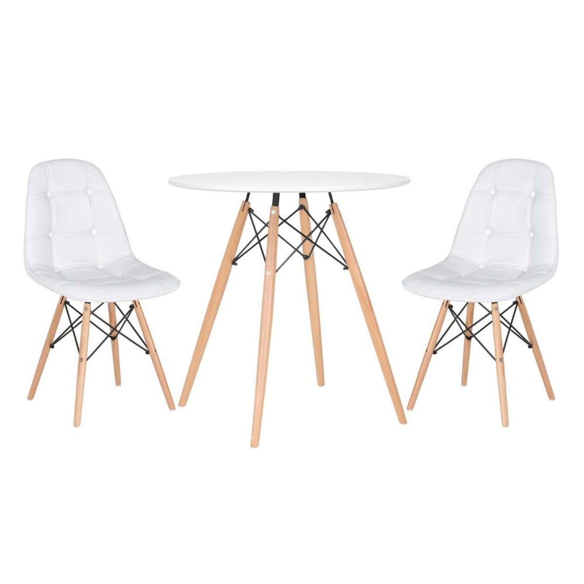 Mesa branco com cadeiras branco