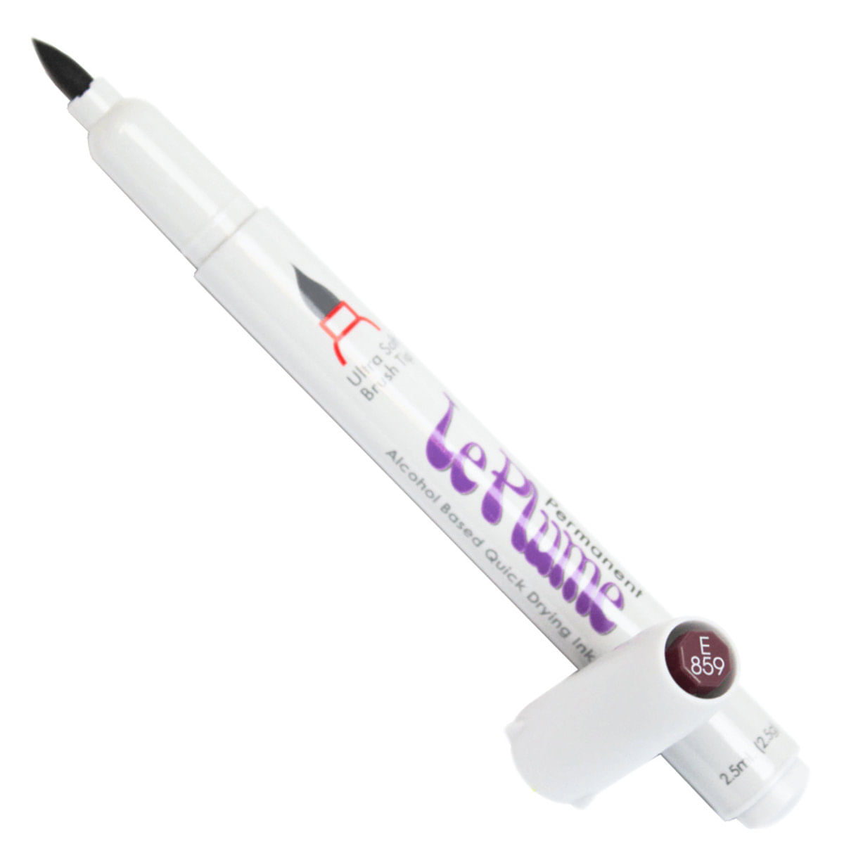 Caneta Marcador Artístico Permanente Marvy Uchida Le Plume Ponta Pincel - E859 - Chocolate